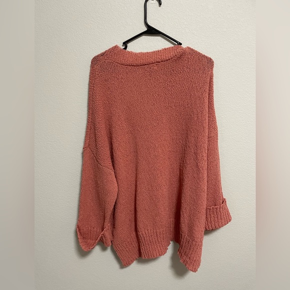 She + Skye Oversized Buttons Coral Cardigan Sweater NWT - Picture 8 of 11